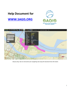 Help Document for WWW.SAGIS.ORG