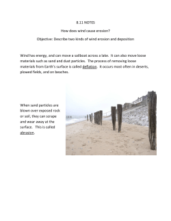 8.11 NOTES How does wind cause erosion? Objective: Describe