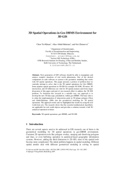 3D Spatial Operations in Geo DBMS Environment for 3D GIS