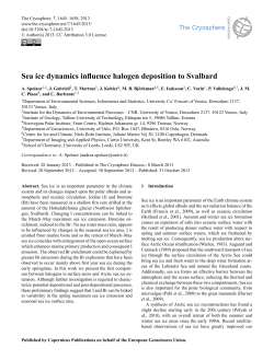 Sea ice dynamics influence halogen deposition to