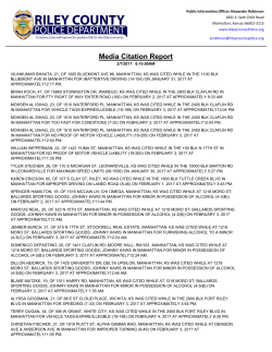 Citation Report - Riley County Police Department