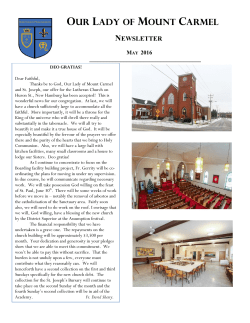 May - Our Lady of Mount Carmel Academy