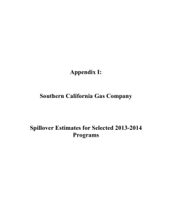 Appendix I &ndash; Spillover