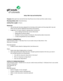 Daisy Talk It Up Leaf Activity Plan Purpose: When girls have earned