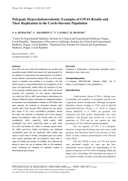 Polygenic Hypercholesterolemia: Examples of GWAS Results and
