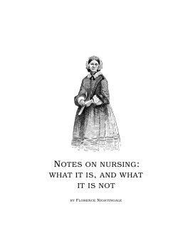 Notes on Nursing. What It Is, and What It Is Not