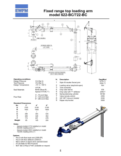 Fixed range top loading arm model 622-BC/722-BC