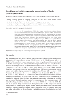 Use of bone and otolith measures for size