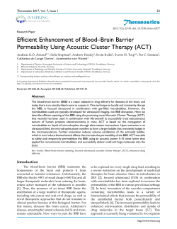 Theranostics Efficient Enhancement of Blood&ndash;Brain Barrier