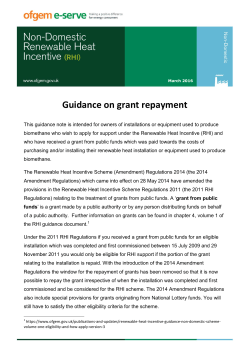 Guidance on grant repayment
