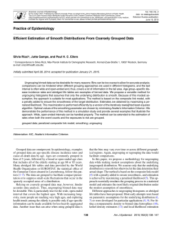Efficient Estimation of Smooth Distributions From Coarsely Grouped