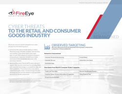 Cyber Threats to the Retail and Consumer Goods Industry