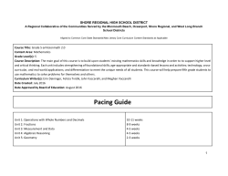 Grade 5 Math 2016 2017 - Shore Regional High School
