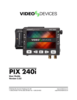 PIX 240i - User Guide