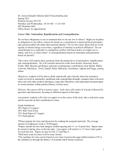 Spring 2013 - Department of Political Science