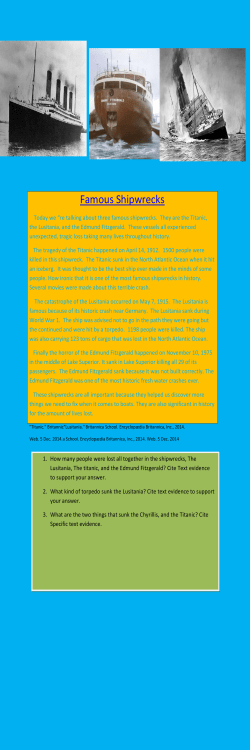 Famous Shipwrecks - Palos District 118