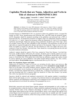 Capitalize Words that are Nouns, Adjectives and