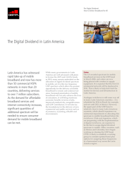 The Digital Dividend in Latin America