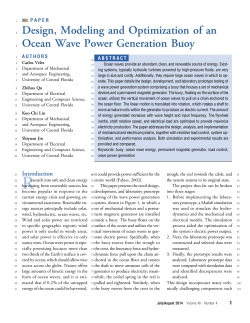 Design, Modeling and Optimization of an Ocean Wave
