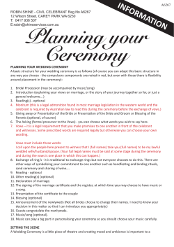 Shine Services Planning Ceremony Information.indd