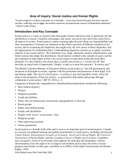 Social Justice and Human Rights