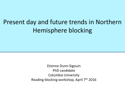 Present day and future trends in Northern Hemisphere blocking