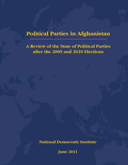 Political Parties in Afghanistan
