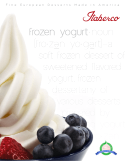 a copy of the Itaberco Frozen Yogurt Catalog.