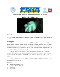 No Silly, It`s Silly Putty - California State University, Bakersfield