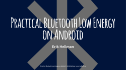 Practical Bluetooth Low Energy on Android