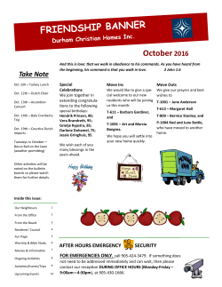 October - Durham Christian Homes