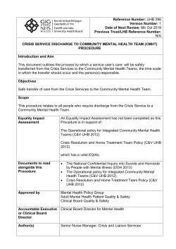 Reference Number: UHB 296 Version Number: 1 Date of Next