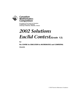 2002 - CEMC - University of Waterloo