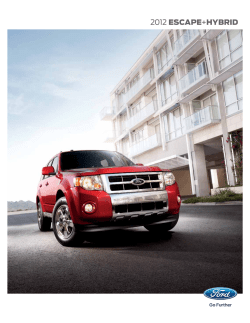 2012 Ford Escape Brochure