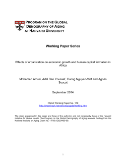 Effects of urbanization on economic growth and