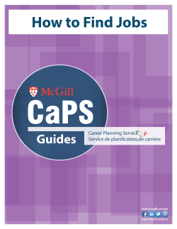 How to Find Jobs - McGill University
