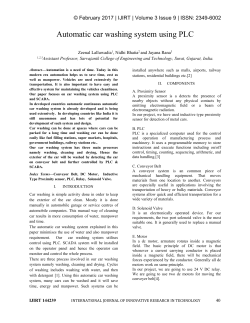 Automatic car washing system using PLC