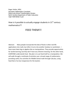 FEED THEM!!! - North Carolina Public Schools