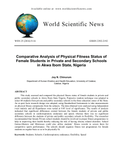 Comparative Analysis of Physical Fitness Status of Female Students
