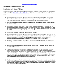 AP summer review problems to complete