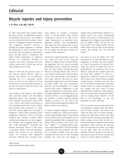 Editorial Bicycle injuries and injury prevention