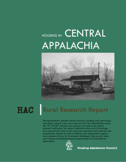 Central Appalachia - Housing Assistance Council
