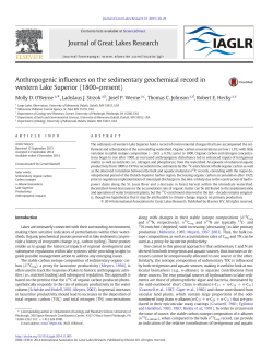Anthropogenic influences on the sedimentary geochemical record in