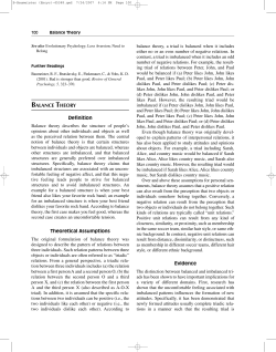balance theory - Bertram Gawronski