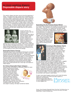 no more washing diapers Disposable diapers story - Kimberly