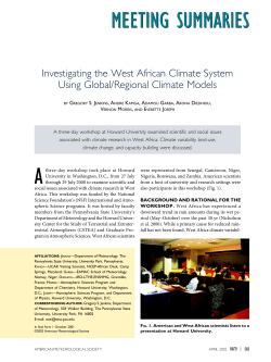 Investigating the West African Climate System Using