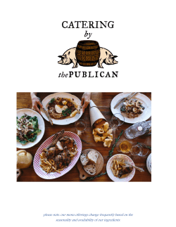 Full-service Brunch and Dinner Menus