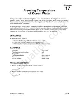 Freezing Temperature of Ocean Water