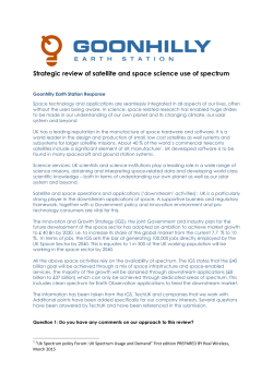 Strategic review of satellite and space science use of