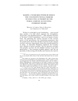 The Unconstitutional Exercise of Executive Authority by the Public